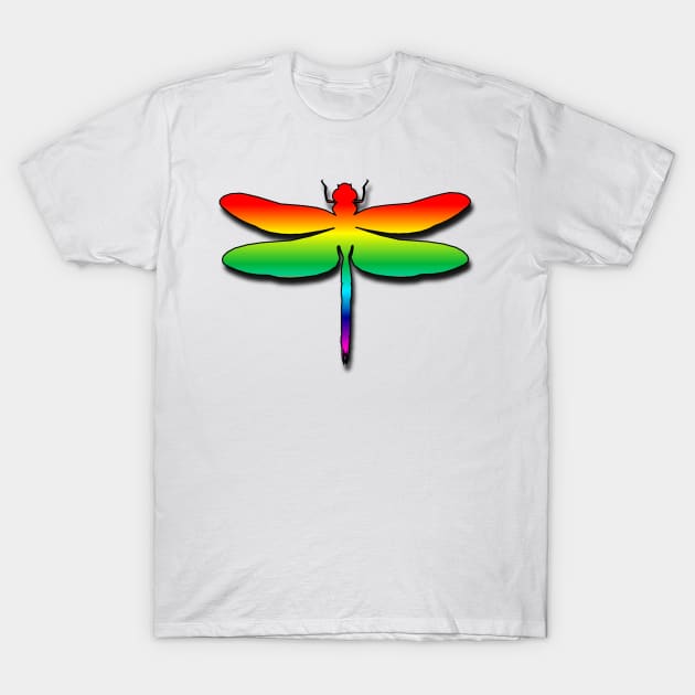 Rainbow Dragonfly T-Shirt by lyle58